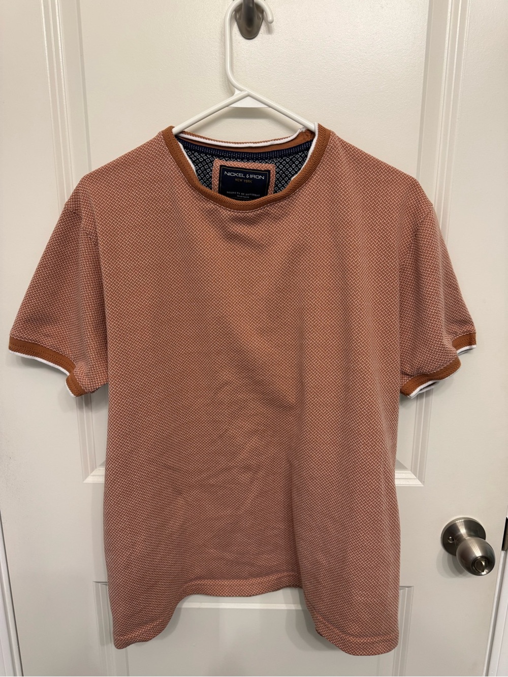 NWOT! Men's Rust Textured Short-Sleeve Shirt